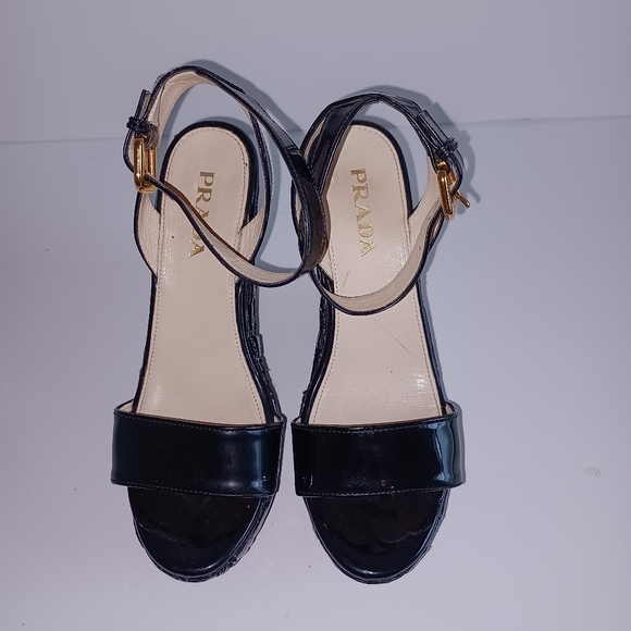 Prada Patent Leather Wedges 35 - Picture 7 of 7
